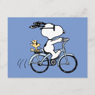 pinda's   Snoopy & Woodstock Bicycle Briefkaart