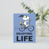 pinda's | Snoopy & Woodstock Bicycle Briefkaart (Staand voorkant)
