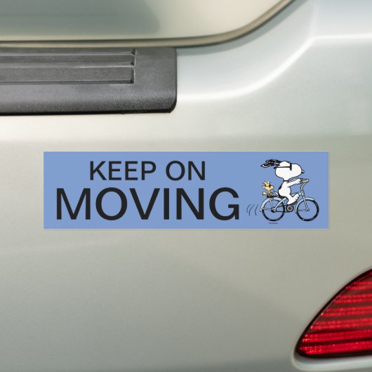 pinda's | Snoopy & Woodstock Bicycle Bumpersticker (Op auto)