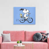 pinda's | Snoopy & Woodstock Bicycle Canvas Afdruk (Insitu (Woonkamer))