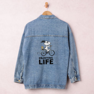 pinda's   Snoopy & Woodstock Bicycle Denim Jacket