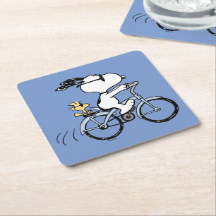pinda's   Snoopy & Woodstock Bicycle Kartonnen Onderzetters