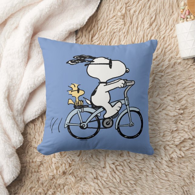 pinda's | Snoopy & Woodstock Bicycle Kussen (Deken)