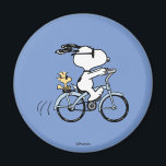 pinda's | Snoopy & Woodstock Bicycle Magneet<br><div class="desc">Bekijk dit geweldige Peanuts-ontwerp met Snoopy en Woodstock.</div>