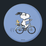 pinda's | Snoopy & Woodstock Bicycle Magneet<br><div class="desc">Bekijk dit geweldige Peanuts-ontwerp met Snoopy en Woodstock.</div>