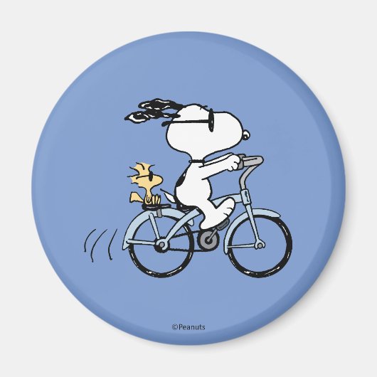 pinda's | Snoopy & Woodstock Bicycle Magneet (Voorkant)