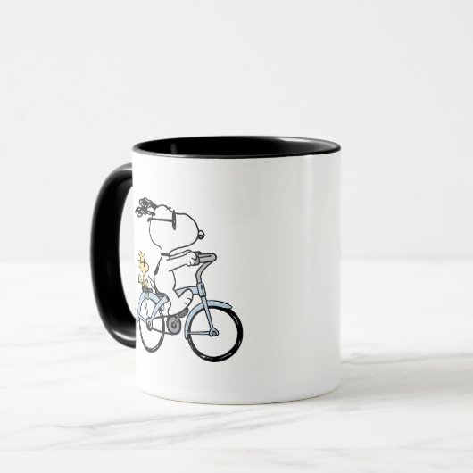 pinda's | Snoopy & Woodstock Bicycle Mok (Voorkant links)