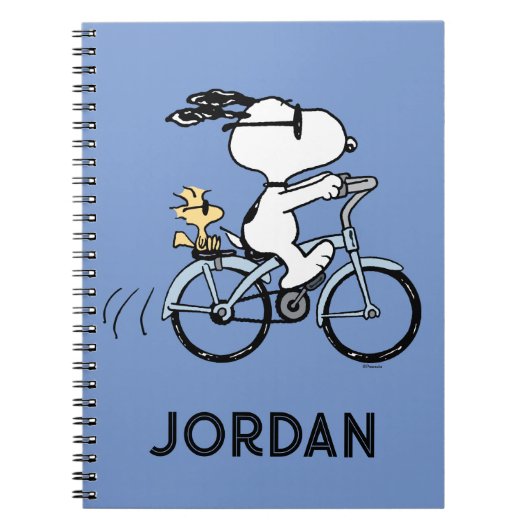 pinda's | Snoopy & Woodstock Bicycle Notitieboek (Voorkant)