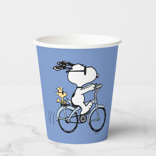 pinda's | Snoopy & Woodstock Bicycle Papieren Bekers (Voorkant)