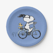 pinda's | Snoopy & Woodstock Bicycle Papieren Bordje (Voorkant)