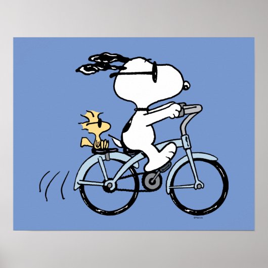 pinda's | Snoopy & Woodstock Bicycle Poster (Voorkant)