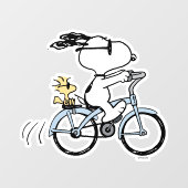 pinda's | Snoopy & Woodstock Bicycle Raamsticker (Vel)
