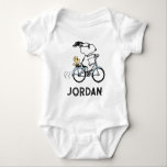 pinda's | Snoopy & Woodstock Bicycle Romper<br><div class="desc">Bekijk dit geweldige Peanuts-ontwerp met Snoopy en Woodstock.</div>