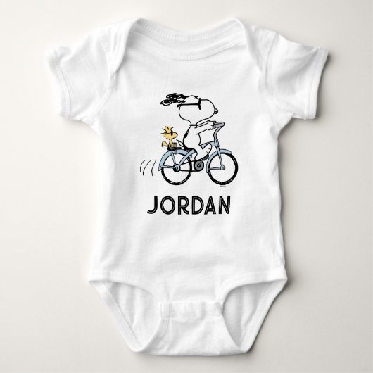 pinda's | Snoopy & Woodstock Bicycle Romper (Voorkant)