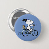 pinda's | Snoopy & Woodstock Bicycle Ronde Button 5,7 Cm (Voorkant /achterkant)