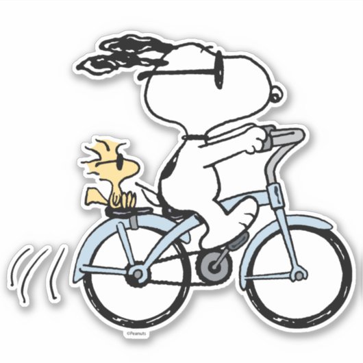 pinda's | Snoopy & Woodstock Bicycle Sticker (Voorkant)