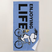 pinda's | Snoopy & Woodstock Bicycle Strandlaken (Voorkant)