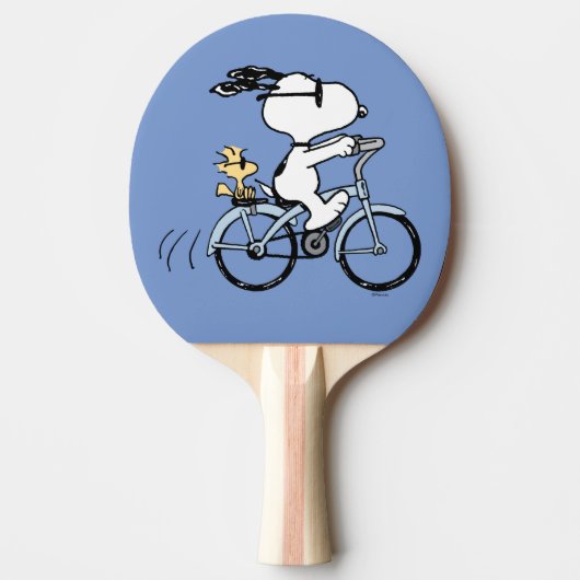 pinda's | Snoopy & Woodstock Bicycle Tafeltennisbatje (Voorkant)