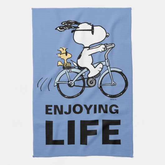 pinda's | Snoopy & Woodstock Bicycle Theedoek (Verticaal)