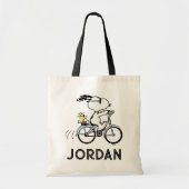 pinda's | Snoopy & Woodstock Bicycle Tote Bag (Voorkant)