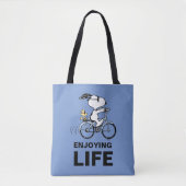 pinda's | Snoopy & Woodstock Bicycle Tote Bag (Voorkant)
