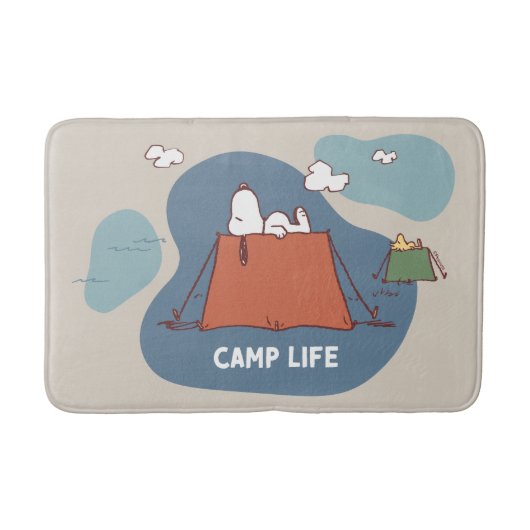 pinda's | Snoopy & Woodstock Camp Life Badmat (Voorkant)