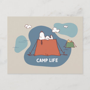 pinda's   Snoopy & Woodstock Camp Life Briefkaart