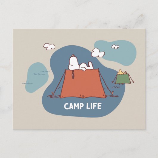 pinda's | Snoopy & Woodstock Camp Life Briefkaart (Voorkant)