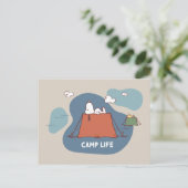 pinda's | Snoopy & Woodstock Camp Life Briefkaart (Staand voorkant)