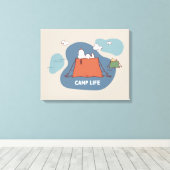 pinda's | Snoopy & Woodstock Camp Life Canvas Afdruk (Insitu (Houten vloer))