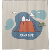 pinda's | Snoopy & Woodstock Camp Life Douchegordijn (Voorkant)
