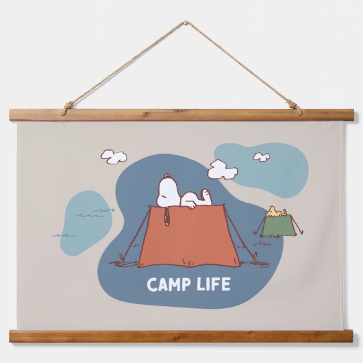 pinda's | Snoopy & Woodstock Camp Life Hangend Wandkleed (Voorkant)