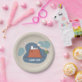 pinda's | Snoopy & Woodstock Camp Life Papieren Bordje (Feest)