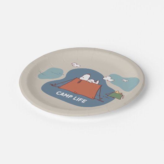pinda's | Snoopy & Woodstock Camp Life Papieren Bordje (Gekanteld)
