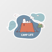 pinda's | Snoopy & Woodstock Camp Life Raamsticker (Vel)