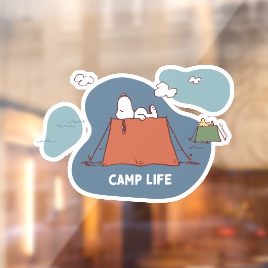 pinda's | Snoopy & Woodstock Camp Life Raamsticker (Vel 2)