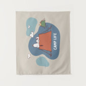 pinda's | Snoopy & Woodstock Camp Life Wandkleed (Voorkant)