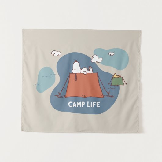pinda's | Snoopy & Woodstock Camp Life Wandkleed (Voorkant (horizontaal))