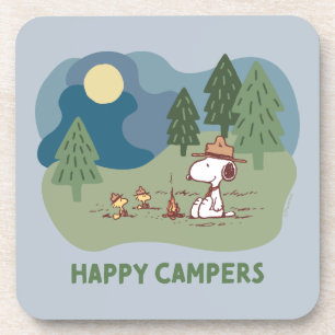 pinda's   Snoopy & Woodstock Camp Site Bier Onderzetter