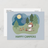 pinda's | Snoopy & Woodstock Camp Site Briefkaart (Voorkant / Achterkant)