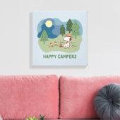 pinda's | Snoopy & Woodstock Camp Site Canvas Afdruk (Insitu (Woonkamer))