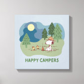 pinda's | Snoopy & Woodstock Camp Site Canvas Afdruk (Voorkant)