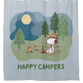 pinda's | Snoopy & Woodstock Camp Site Douchegordijn (Voorkant)