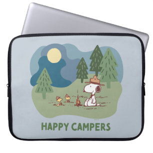 pinda's   Snoopy & Woodstock Camp Site Laptop Sleeve