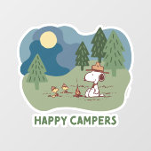 pinda's | Snoopy & Woodstock Camp Site Raamsticker (Vel)