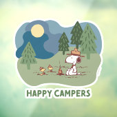 pinda's | Snoopy & Woodstock Camp Site Raamsticker (Vel 3)