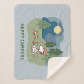 pinda's | Snoopy & Woodstock Camp Site Sherpa Deken (Voorkant)