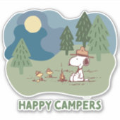 pinda's | Snoopy & Woodstock Camp Site Sticker (Voorkant)