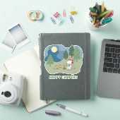 pinda's | Snoopy & Woodstock Camp Site Sticker (iPad Cover)