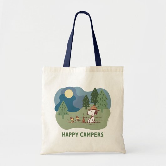 pinda's | Snoopy & Woodstock Camp Site Tote Bag (Voorkant)